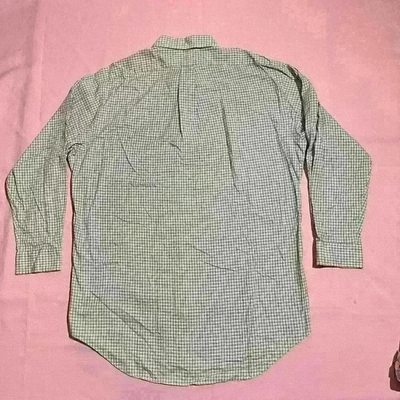 Vintage Ralph Lauren Mens Plaid Long Sleeve Button Up Shirt Yarmouth 16 32/33 - Picture 2 of 11